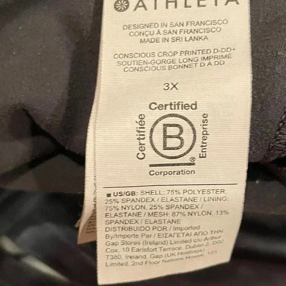 Athleta Womens tie dye sports bra size 3X Athletic Athleisure Camo Gorpcore - Picture 4 of 6